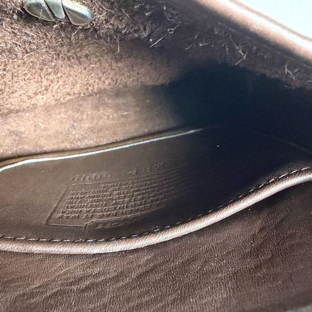 Coach Tango Flap Dark Brown Leather Crossbody Bag Hangtag Silver Hardware 1998 - Picture 14 of 16